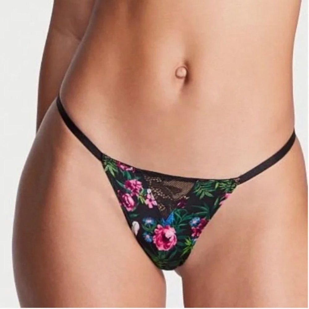 Small Victoria’s Secret Floral Lace String Cheekini Panty - Picture 5 of 11